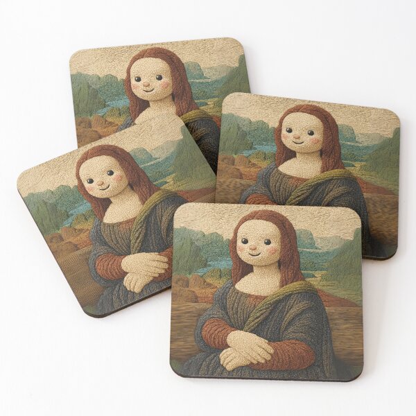 Item preview, Charming Wool Art Depiction of Famous Renaissance Painting in Texture Style designed and sold by Rue Design Company.