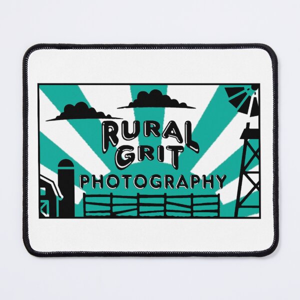 Artikelvorschau, Offizielles Logo von Rural Grit Photography in Blaugrün entworfen und verkauft von BIMMIG.