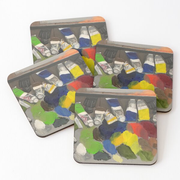 Item preview, Artist Tools palette, tubes, paintbrush oil painting coffee designed and sold by ArtByAMReisig.