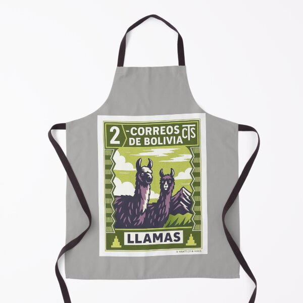 Item preview, Bolivia Llamas Stamp Poster designed and sold by retrographics.