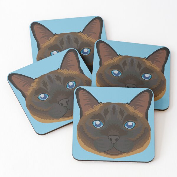 Item preview, Sassy Siamese Cat with big blue eyes designed and sold by tayaan.