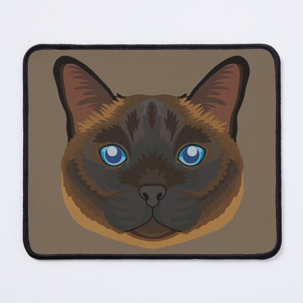 Item preview, Sassy Siamese Cat with big blue eyes designed and sold by tayaan.