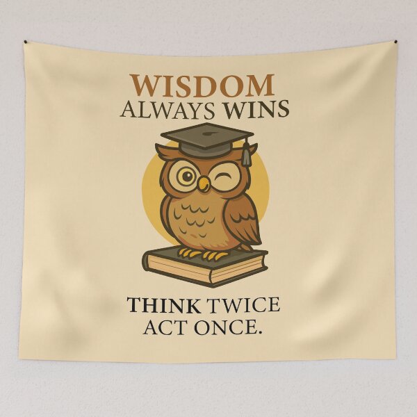 Item preview, Wise Owl – Wisdom Always Wins designed and sold by Illustrator Bhaiya.