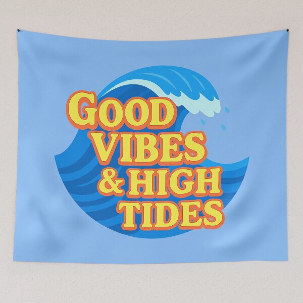 Artikelvorschau, Gute Stimmung & Flut – Retro Surf Ocean Design entworfen und verkauft von Artbyminga.
