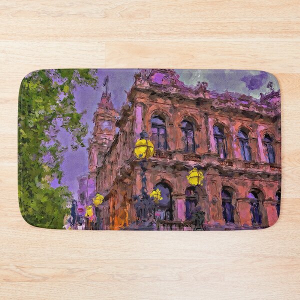 Item preview, Impressionist Painting of the Bendigo Town Hall - Bendigo, Victoria, Australia designed and sold by Steven Jodoin.