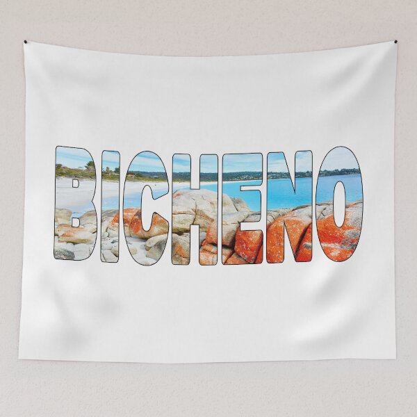 Item preview, BICHENO - Tasmania Australia Lichen Rocks Beach Sunny Day designed and sold by Adam Gormley.
