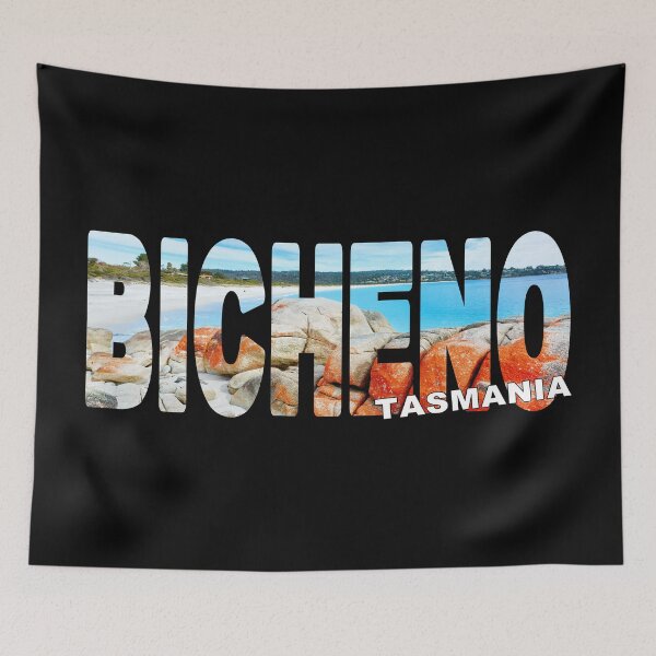 Item preview, BICHENO Tasmania - Australia Lichen Rocks Beach Sunny Day designed and sold by Adam Gormley.