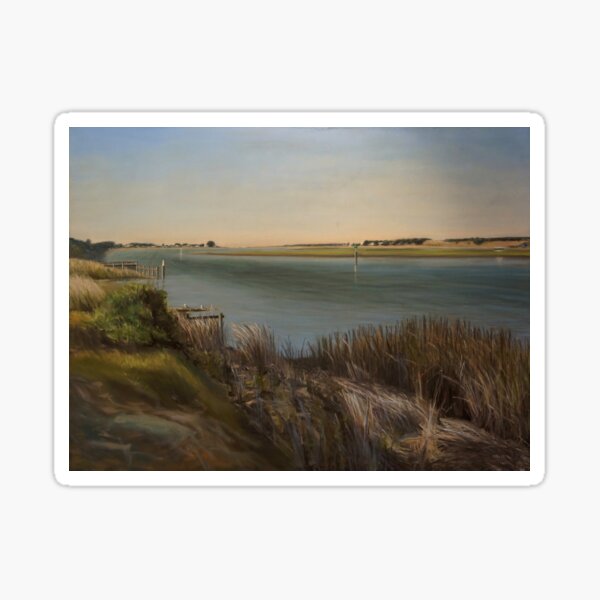 Item preview, Murray River at Goolwa oil painting by Adelaide Artist Avril Thomas  designed and sold by AvrilThomasart.