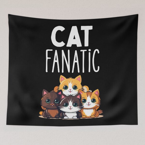 Item preview, Cat Fanatic – Kawaii Style Cartoon Design for Cat Lovers designed and sold by Fredster1966.