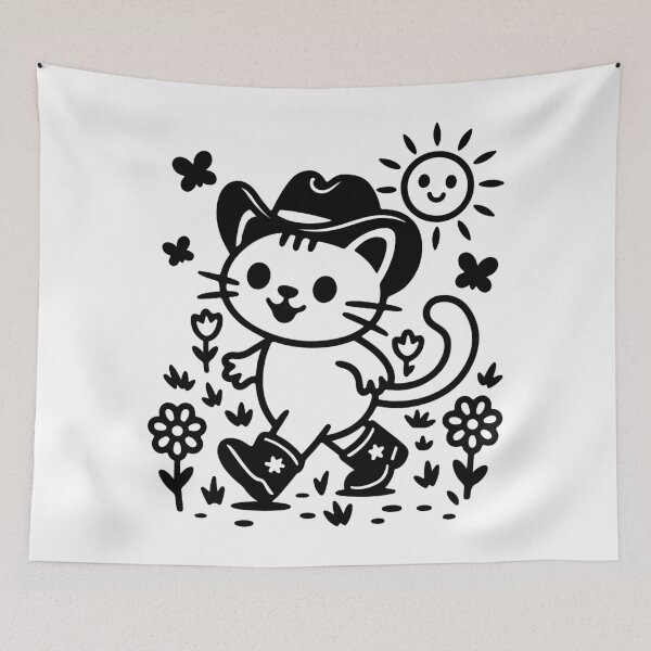 Item preview, Cute Western Cat In Cowboy Boots With Hat designed and sold by Parkerzz.