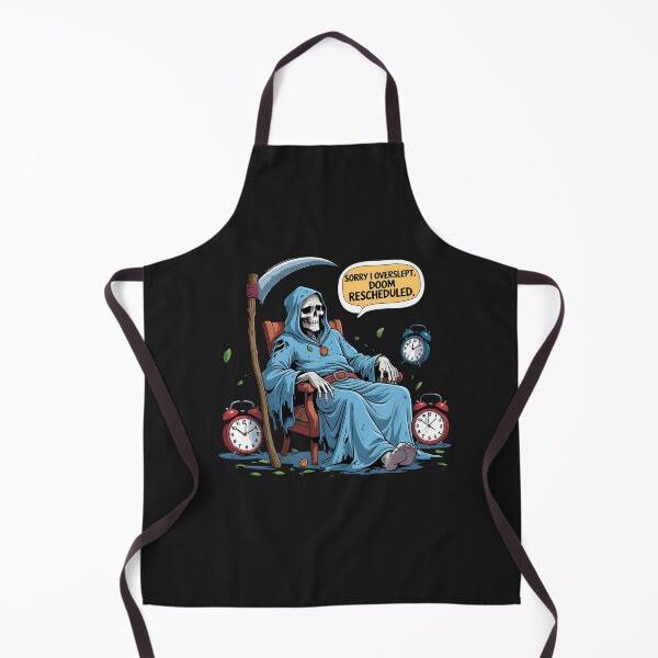 Item preview, Lazy Grim Reaper – Sorry I Overslept. Doom Rescheduled (Funny Skeleton Death Art) designed and sold by ColorSplash123.