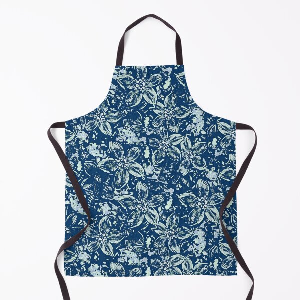 Item preview, Blue Hand Painted Floral Seamless Repeat designed and sold by Sharon Schwalbe.