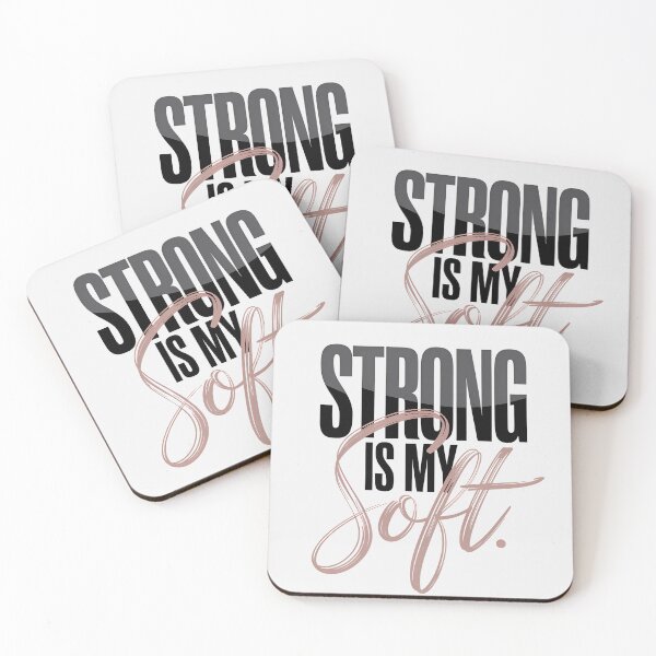 Item preview, Strong Is My Soft – Feminine Empowerment Typography designed and sold by QuirkySpark.