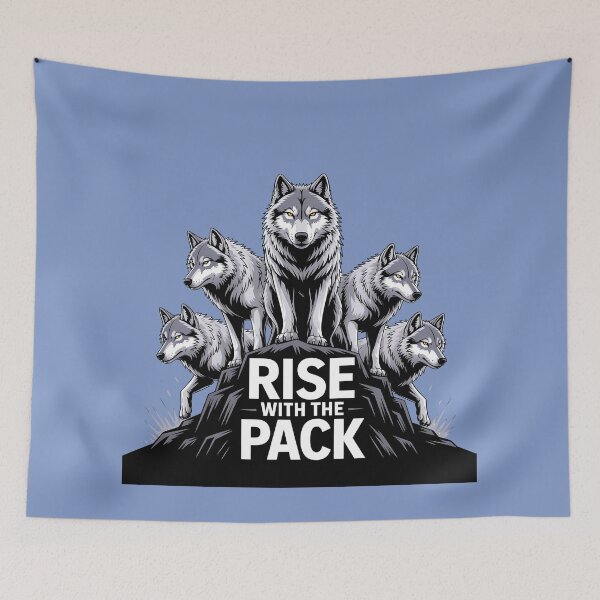 Item preview, Pack of Wolves in Unity, Rise with the Pack Wolf Design designed and sold by Bliss Find And Design.