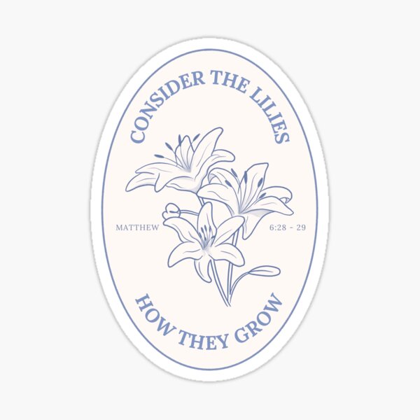 Item preview, Consider the lilies (Blue) designed and sold by Faith Scribbles & Designs.
