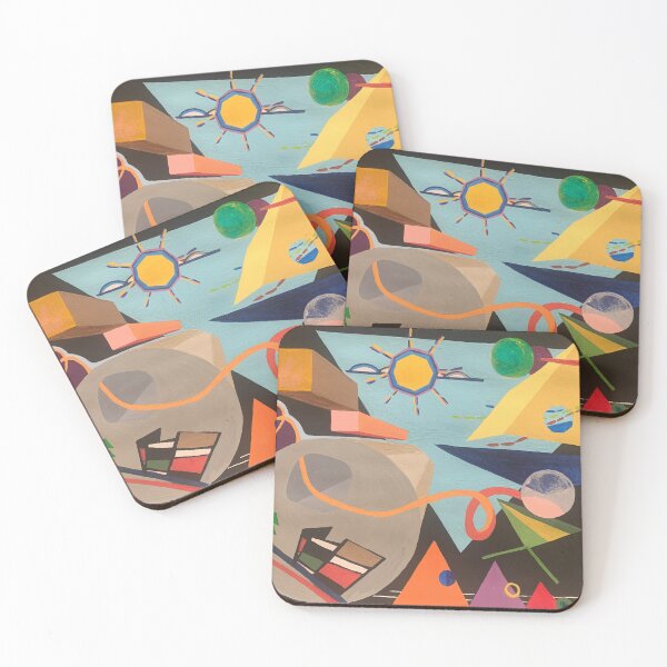 Item preview, Celestial Playground geometric abstract acrylic painting designed and sold by ArtByAMReisig.