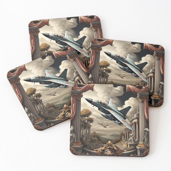 Item preview, "Mythic Skies - Jet Over Ancient Ruins" designed and sold by ONESTARTS ARTS.
