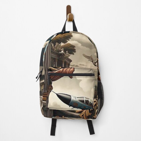Item preview, "Mythic Skies - Jet Over Ancient Ruins" designed and sold by ONESTARTS ARTS.