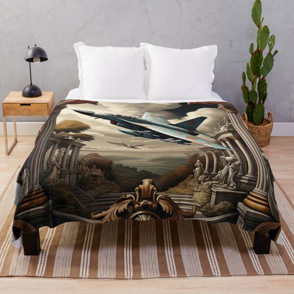 Item preview, "Mythic Skies - Jet Over Ancient Ruins" designed and sold by ONESTARTS ARTS.