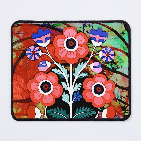 Item preview, Retro Folk Flowers designed and sold by ViaARTfactory.