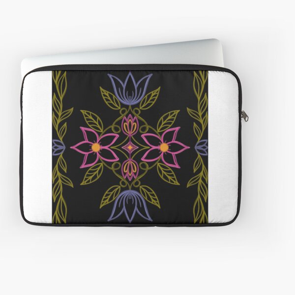Vista previa del artículo con la obra «Flores populares sencillas - Jardín en negro», diseñado y vendido por FoxfireAndCo.