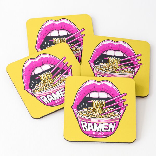 Item preview, Kawaii Ramen Babe – Hot Pink Chopsticks Design designed and sold by Artbyminga.