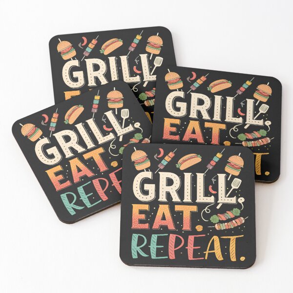 Item preview, Grill Eat Repeat designed and sold by GogoGrove.