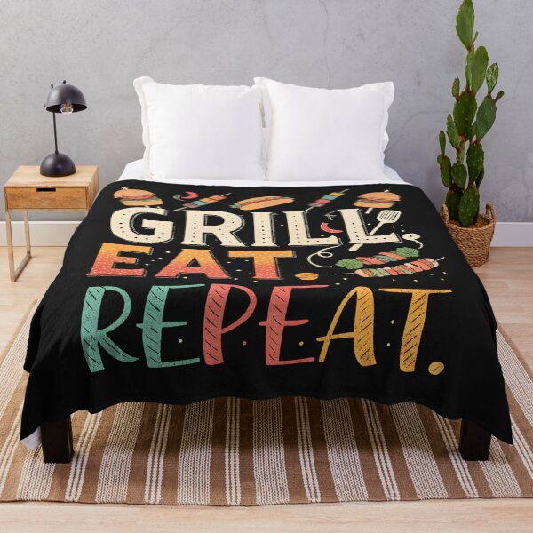 Item preview, Grill Eat Repeat designed and sold by GogoGrove.