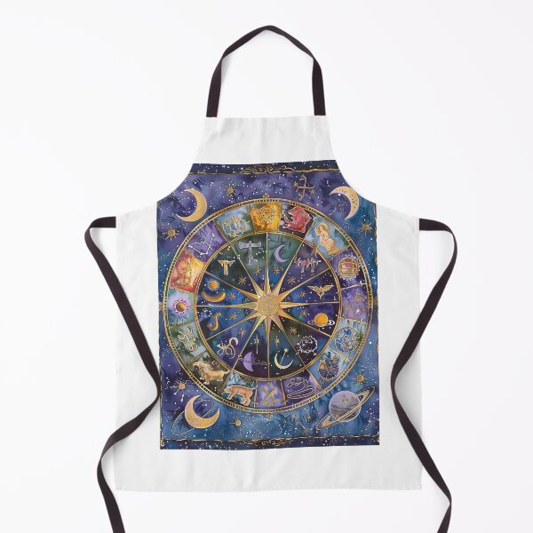 Item preview, Celestial circle of zodiac signs and planets – cosmic harmony designed and sold by GalaxyKale.