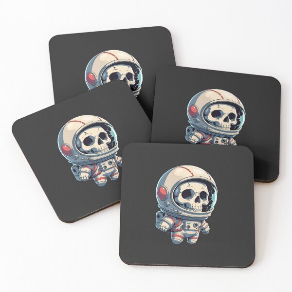 Item preview, Chibi Astronaut Skull – Lost in Space Forever | Cute Kawaii Space Skull Art designed and sold by ColorSplash123.