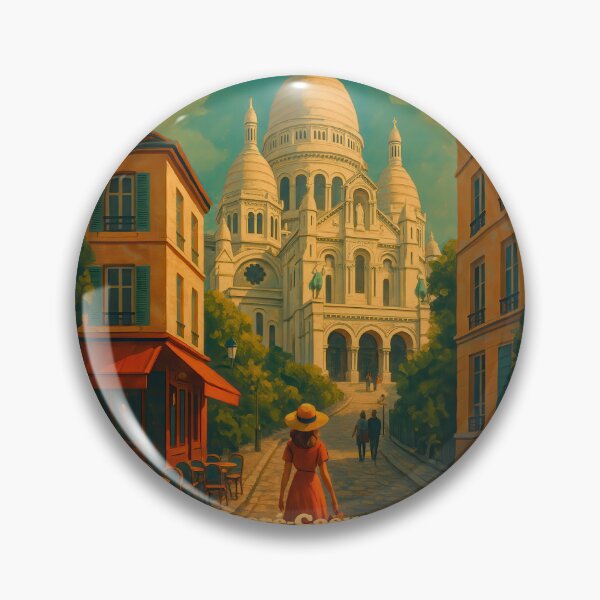 Item preview, I love PARIS - SACRE COEUR DE MONTMARTRE Vintage Art designed and sold by Earth Celebration Designs.