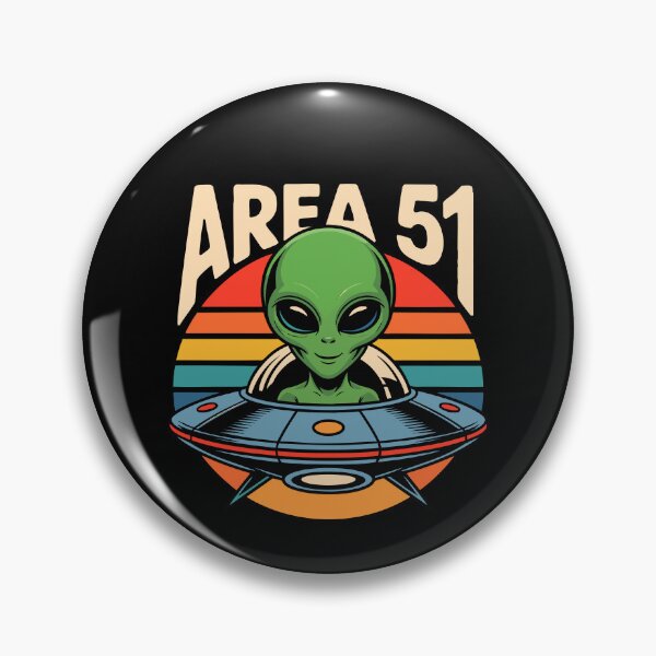 Item preview, Retro Alien Spaceship Design With Area 51 Roswell UFO 1970s text designed and sold by w1ckerman.