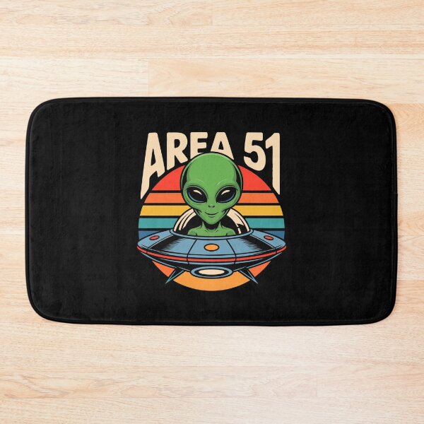 Item preview, Retro Alien Spaceship Design With Area 51 Roswell UFO 1970s text designed and sold by w1ckerman.