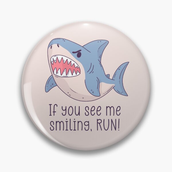 Item preview, Angry Shark Funny Warning designed and sold by Jess.a.creates.