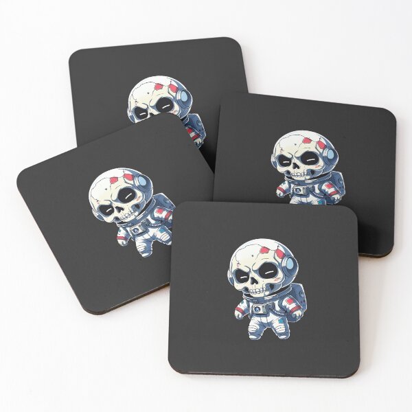 Item preview, Chibi Astronaut Skull – Lost in Space Forever | Cute Kawaii Space Skull Art designed and sold by ColorSplash123.