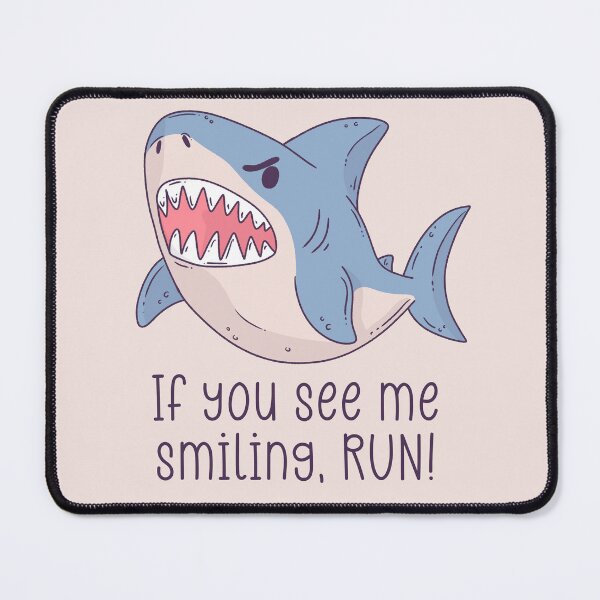 Item preview, Angry Shark Funny Warning designed and sold by Jess.a.creates.