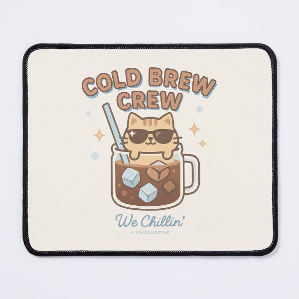 Item preview, Cold Brew Crew – Chillin’ Cat in Coffee Cup designed and sold by MLynCollective.
