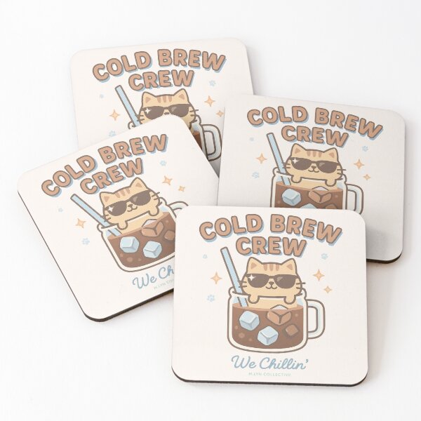 Item preview, Cold Brew Crew – Chillin’ Cat in Coffee Cup designed and sold by MLynCollective.