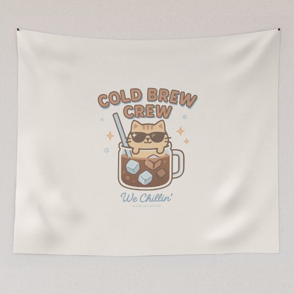 Item preview, Cold Brew Crew – Chillin’ Cat in Coffee Cup designed and sold by MLynCollective.