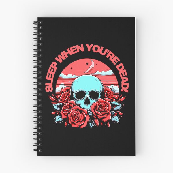 Item preview, Sleep When You’re Dead – Skull & Roses Art designed and sold by Artbyminga.