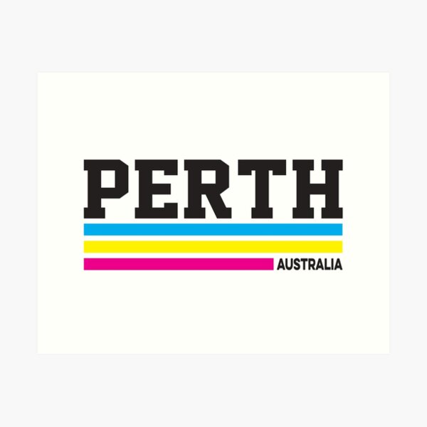 Item preview, Retro Perth Australia designed and sold by Ikonolexiart.
