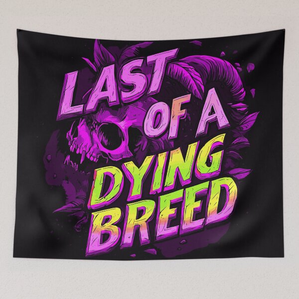 Item preview, Last Of A Dying Breed -Gothic Skull with Rainbow Gradient Text designed and sold by Artbyminga.