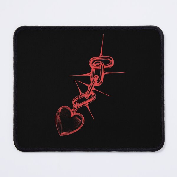Item preview, Heart Pendant on spiked chain link designed and sold by ElizaRoseTattoo.