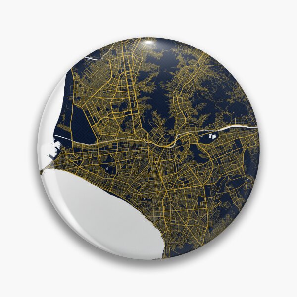 Item preview, Lima City Map of Peru - Gold Art Deco designed and sold by deMAP.