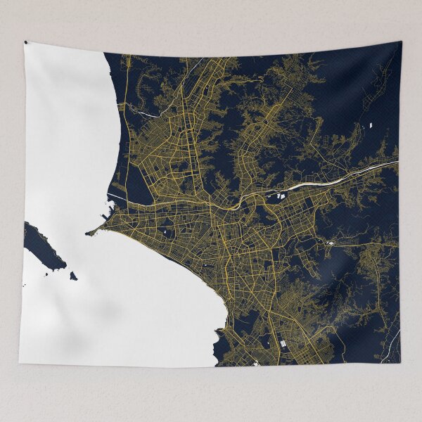 Item preview, Lima City Map of Peru - Gold Art Deco designed and sold by deMAP.