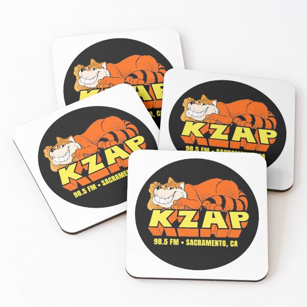 Item preview, KZAP 98.5 Radio Sacramento, CA in black circle designed and sold by PIXEL POP DESIGNS - Beyond the Norm!.