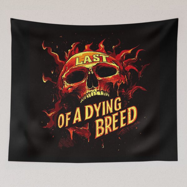 Item preview, Last Of A Dying Breed Skull and Flames Design designed and sold by Artbyminga.