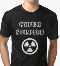 Cyber Soldier Hacking Fun T-shirt Tri-blend T-Shirt