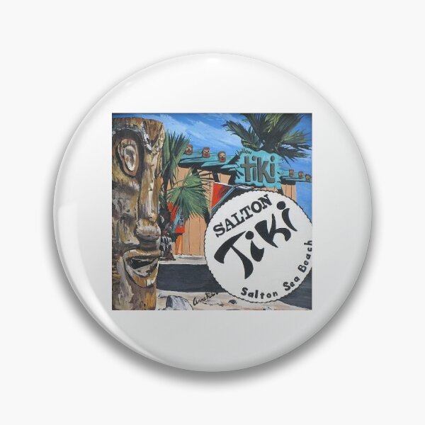Item preview, Salton Tiki Salton Sea Beach retro midcentury modern painting designed and sold by ArtByAMReisig.