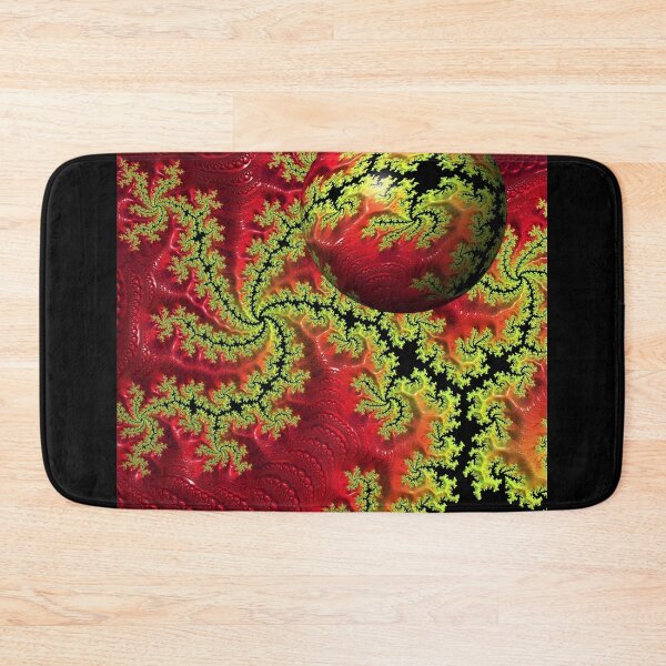 Item preview, Red and Yellow Mandelbrot with Sphere designed and sold by Yolanda Caporn Art.